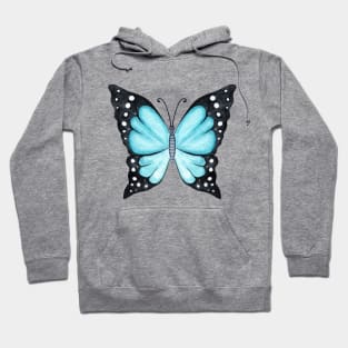 blue butterfly Hoodie